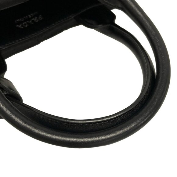 Auth PRADA - 1BA354 Black Nylon Leather Tote Bag - Picture 8 of 16